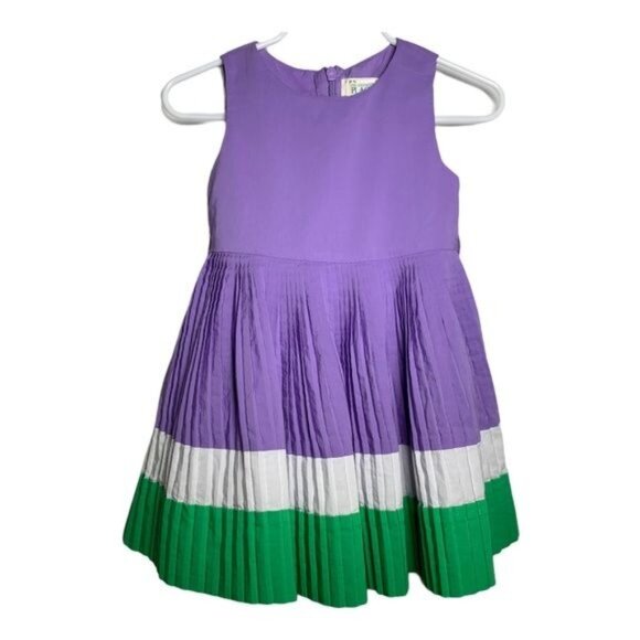 The Children’s Place Baby Girls Fit & Flare Dress Purple Green 24M - Picture 1 of 6